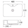 Накладная раковина Comforty 48 белая (00003122815) - фото маленькое 4
