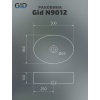 Накладная раковина Gid 50 N9012 белая (51106) - фото маленькое 10