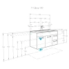 Тумба с раковиной Aquaton Диор 100 белый (1A1677K3DR010) - фото маленькое 11