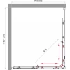 Душевой уголок BelBagno Sela 120х80 хром (SELA-AH-2-120/80-P-Cr) - фото маленькое 3