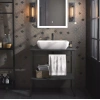 Консоль с раковиной напольная Kerama Marazzi Plaza Next 80 черная матовая - фото маленькое 2