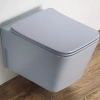 Унитаз подвесной CeramaLux 5170MHL голубой матовый с сиденьем микролифт - фото маленькое 1