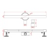 Душевой трап (лоток) AltroBagno Trave 071220 NeOp (80) матовый черный (AltroBagnoTrave071220NeOp) - фото маленькое 11