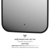 Зеркало Defesto Aura DF 2973R 50x60, с теплой подсветкой, инфракрасный выключатель, черное - фото маленькое 5