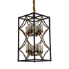 Подвесная люстра Lumina Deco Quadrato LDP 1223-8 BK+MD - фото маленькое 1