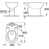 Комплект Унитаз-компакт Grohe Bau Ceramic 39349000 + Гигиенический душ Grohe BauClassic 124901 со смесителем - фото маленькое 5