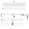 Душевой лоток Timo Standart 90 DP20900-DG20900 с решеткой, хром матовый - фото маленькое 6