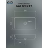 Накладная раковина Gid 61 N9217 белая (51132) - фото маленькое 8