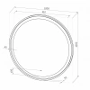 Зеркало круглое Art&amp;Max Napoli 100 белое (AM-Nap-1000-DS-F-White) - фото маленькое 4