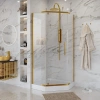 Душевой уголок Niagara Nova NG-6434-08 GOLD 100x100 профиль желтое золото, стекло прозрачное (64340811GOLD) - фото маленькое 1