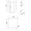 Душевой уголок Niagara Nova NG-6434-08 GOLD 100x100 профиль желтое золото, стекло прозрачное (64340811GOLD) - фото маленькое 3