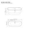 Ванна акриловая Grossman 170x80 белый матовый (GR-2501M) - фото маленькое 4