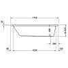 Акриловая ванна Duravit D-Code 170х75 белая (700100000000000) - фото маленькое 2