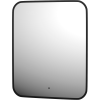 Зеркало Defesto Aura DF 2973R 50x60, с теплой подсветкой, инфракрасный выключатель, черное - фото маленькое 1