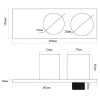Полка Black&White Accessories со стаканчиком и дозатором хром (8019SN0) - фото маленькое 2