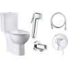 Комплект Унитаз-компакт Grohe Bau Ceramic 39349000 + Гигиенический душ Grohe BauClassic 124901 со смесителем - фото маленькое 1