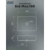 Накладная раковина Gid 50 Mnc190 белая, серая (54426) - фото маленькое 8