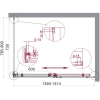 Душевой уголок BelBagno Acqua 140х80 хром (ACQUA-AH-1-140/80-C-Cr) - фото маленькое 2