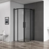 Душевой уголок BelBagno Acqua R-2-90-C-NERO профиль черный матовый (ACQUA-R-2-90-C-NERO) - фото маленькое 1