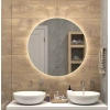 Зеркало круглое Art&Max Sanremo 100 с теплой подсветкой (AM-San-1000-DS-C) - фото маленькое 1