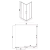 Душевой уголок Azario Greenwood 90x90 профиль хром (AZ-NNE1142 900) - фото маленькое 3