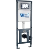 Комплект унитаза WeltWasser Gelbach 041 с инсталляцией MARBERG 410 серый матовый, с сиденьем микролифт и клавишей смыва MAR 410 SE MT-BL черный матовый (10000010583) - фото маленькое 4