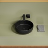Накладная раковина Ceramicanova Taycan CN12003MB 37х37 матовая черная - фото маленькое 3