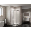 Душевой уголок BelBagno Due 90х90 профиль хром стекло рифленое (DUE-A-2-90-P-Cr) - фото маленькое 2