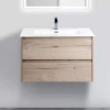 Тумба с раковиной BelBagno Kraft 90 rovere galifax bianco - фото маленькое 1
