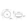 Накладная раковина Ceramicanova Taycan CN12003MB 37х37 матовая черная - фото маленькое 7