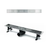 Дренажный канал Timo Standart 70 DP20700-DG20700 хром матовый, с решеткой - фото маленькое 1