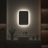 Зеркало Defesto Aura DF 2962 40x60, с нейтральной подсветкой, без выключателя, черное - фото маленькое 4