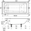 Чугунная ванна Wotte Line 150x70 (Line 1500x700) - фото маленькое 5