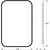 Зеркало Defesto Aura DF 2962 40x60, с нейтральной подсветкой, без выключателя, черное - фото маленькое 5