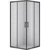 Душевой уголок Cezares Eco O-A-2 90x90, профиль матовый черный, стекло прозрачное (ECO-O-A-2-90-C-NERO) - фото маленькое 3