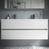 Мебель для ванной комнаты Sancos Urban двойная 120 см, белый глянец - фото маленькое 2
