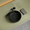 Накладная раковина Ceramicanova Taycan CN12003MB 37х37 матовая черная - фото маленькое 5