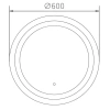 Зеркало Haiba 60x60 с подсветкой (HB662) - фото маленькое 2