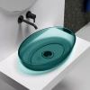 Раковина накладная Abber Kristall 60х40 AT2801Aquamarin бирюзовый - фото маленькое 1