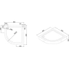 Поддон для душа Black&White Stellar Wind QC-08H (08HQ000) - фото маленькое 4