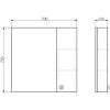 Зеркало-шкаф Comforty Флоренция 70 белый глянец (00003130350) - фото маленькое 4