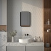 Зеркало Defesto Aura DF 2962 40x60, с нейтральной подсветкой, без выключателя, черное - фото маленькое 3
