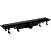 Душевой трап (лоток) Plastbrno DESIGN 6 SZA6650 с решеткой и опорами, черный - фото маленькое 1