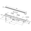 Душевой трап (лоток) Plastbrno DESIGN 6 SZA6650 с решеткой и опорами, черный - фото маленькое 4