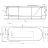 Акриловая ванна AM.PM Like 170x70 см, пристенная, белая, с каркасом (W80A-170-070W-A) - фото маленькое 12