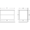 Тумба с раковиной BelBagno Etna 90 rovere bianco - фото маленькое 4
