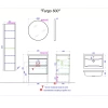 Зеркало круглое Aqwella Fargo 60 черное (RM0206BLK) - фото маленькое 3