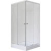 Душевой уголок Royal Bath HP 90х90 с поддоном профиль белый стекло прозрачное (RB90HP-T) - фото маленькое 1
