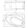 Ванна акриловая Timo Iva 150x95 R белый (IVA1595R) - фото маленькое 3