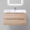 Тумба с раковиной BelBagno Etna 90 rovere bianco - фото маленькое 1